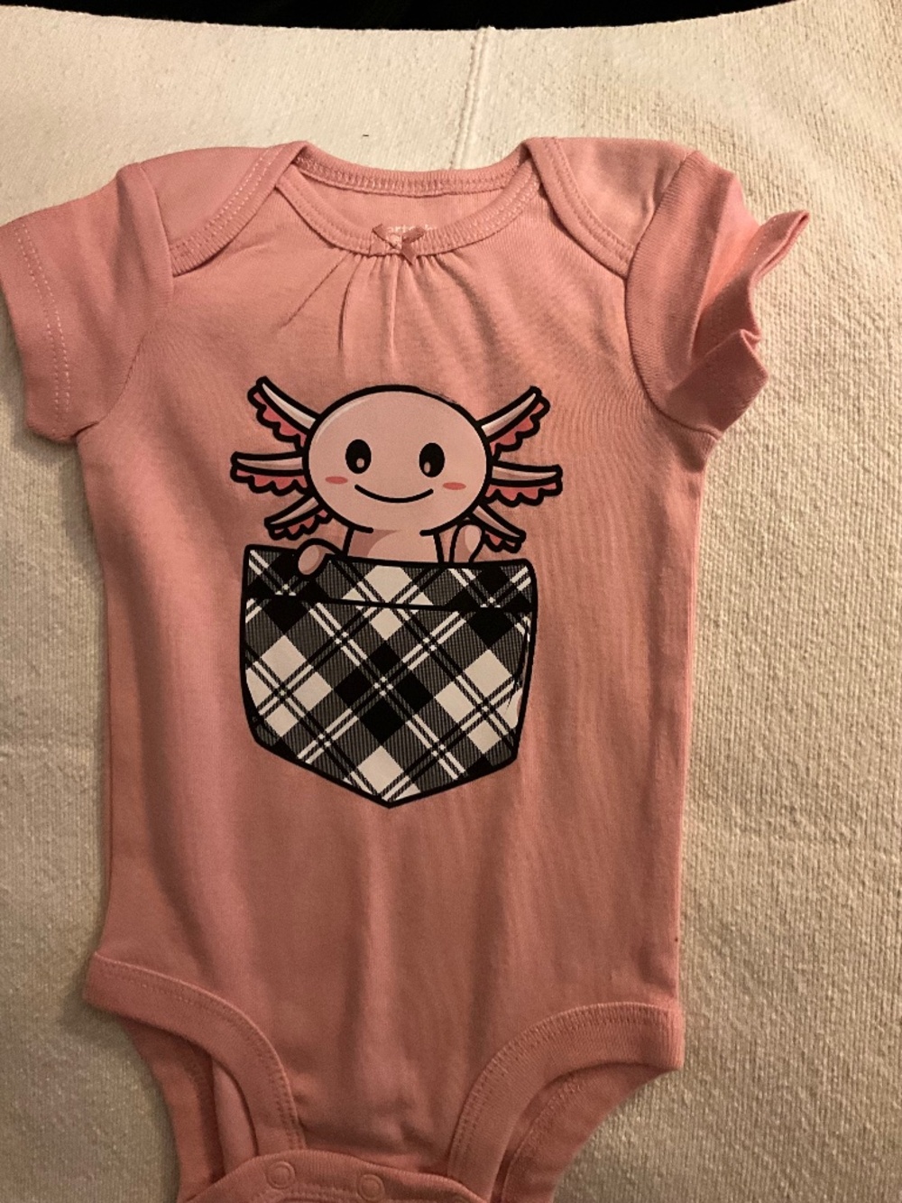 Baby bodysuit, pink, 3 mo, brand new